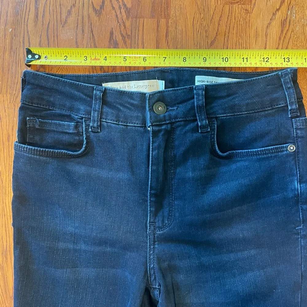 Pilcro and the Letterpress by Anthropologie High-Rise Dark Blue Skinny Jeans‎